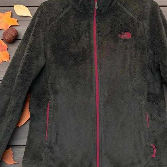 The North Face Women OSITO Fleece Full Zipper Jacket Size Large Black - Picture 2 of 7